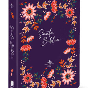 RVR.86cFBPJR:MR Biblia slim con margen, tapa dura flores canto rosado