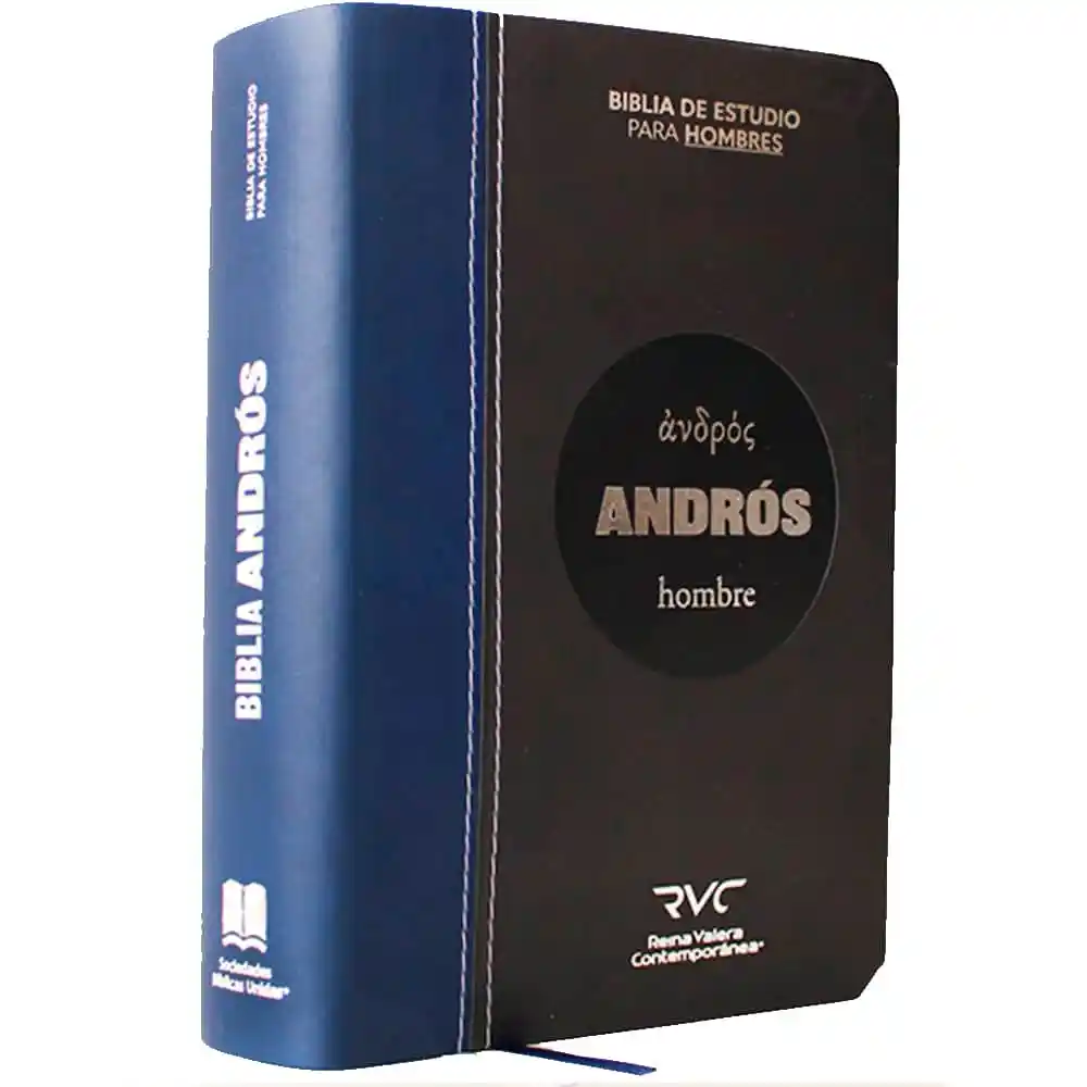 Biblia de Estudio para hombres RVC Andros piel sintética