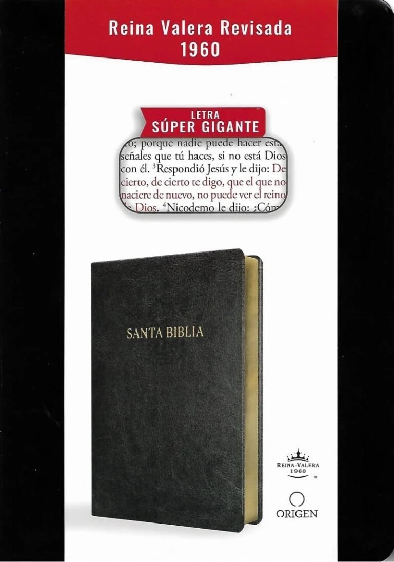 Biblia Reina Valera 1960 letra súper gigante símil piel negro